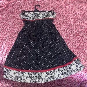 Stylish Black and White Kids Dress with Pink Accents
